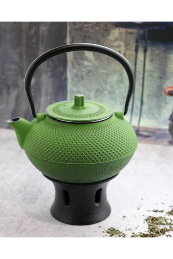 Awaji, żeliwny dzbanek do herbaty, zielony