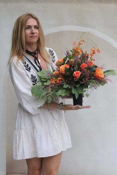 Oranhia, bukiet nagrobny we wkładzie