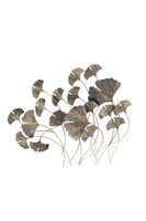 Ginko Vintage złota dekoracja ścienna z miłorzębem