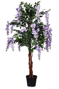 Wisteria D, sztuczna roślina, fioletowy, wys.120cm 