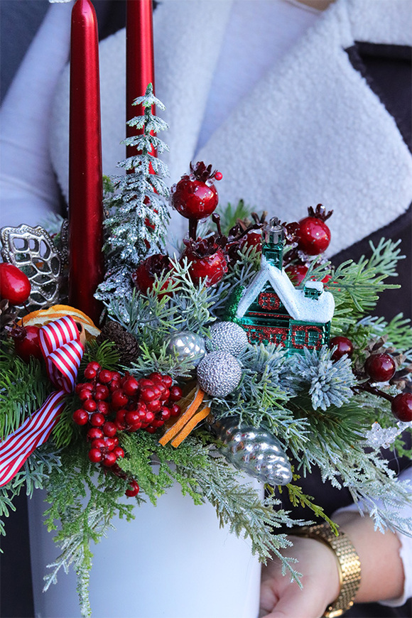Święta w Domu, świąteczny stroik ze świecami