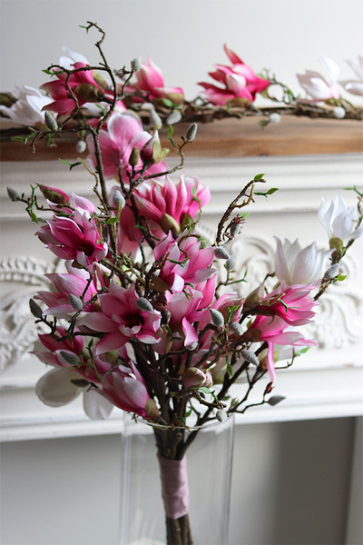 komplet, girlanda + bukiet, dekoracja roślinna z Magnolii