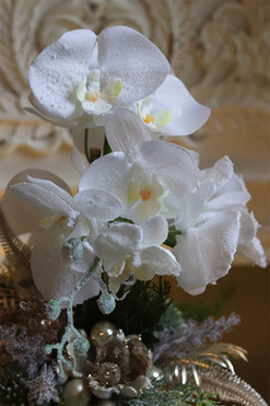 Frozen Orchidea, elegancki storczyk zimowy, wys.43cm