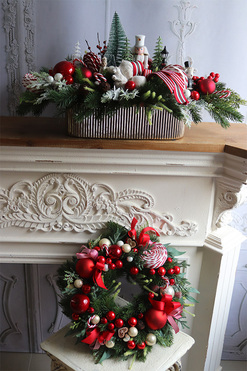 Lollypop Candy, komplet świątecznych dekoracji, stroik +wianek