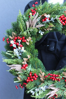 Wigilia Primosa, duży świąteczny wianek na drzwi, śr.58cm