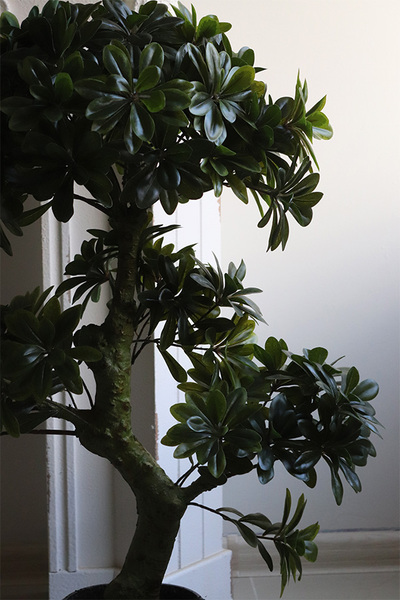 Bonsai, sztuczna roślina w doniczce