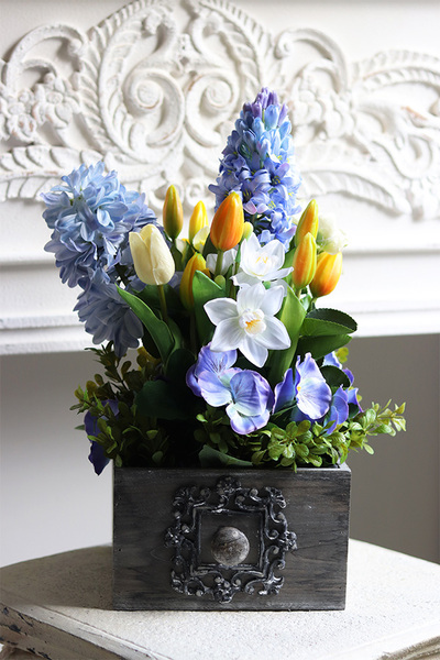 Hiacynty & Bratki, wiosenna dekoracja w szufladzie
