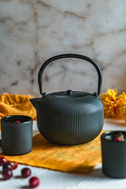 Awaji Modern, żeliwny dzbanek do herbaty, szary, poj.1000ml