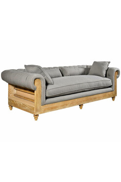 Classic 1, elegancka biała sofa, wym.239x103x73.5cm