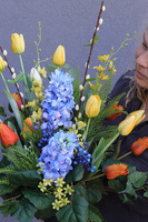 Tulipanowe Sny, wiosenny bukiet do flakonu nagrobnego