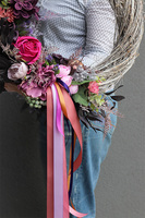 Mediana, asymetryczny fioletowy wianek