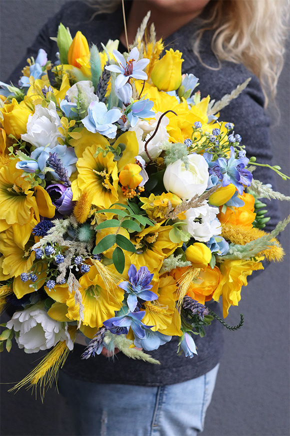 Żółte Żonkile, wiosenny flowerbox