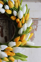 bardzo elegancki wianek z tulipanów, Witaj Wiosno 2, śr.40cm