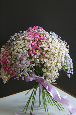 Kaszka Pastella, bukiet kwiatów, 29szt, dł.34cm 