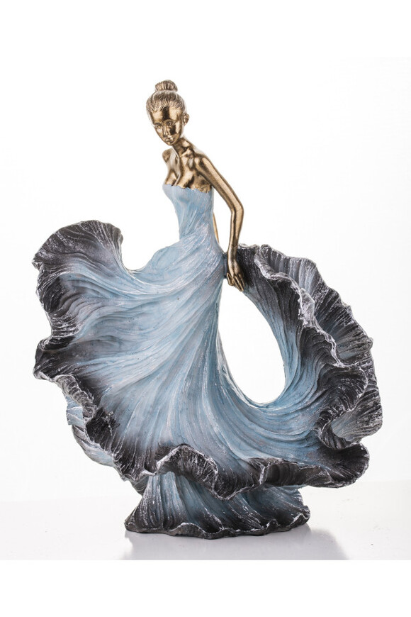 Flamenco, figurka tancerki w błękitnej sukni