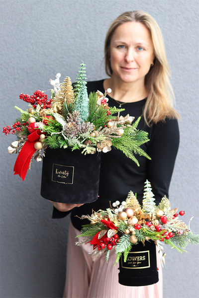 Królewski Glamour, flowerbox świąteczny LED