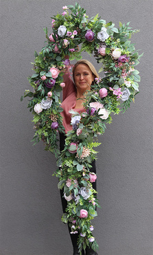 Fiolettidana, dekoracyjna girlanda kwiatowa, dł.3m 