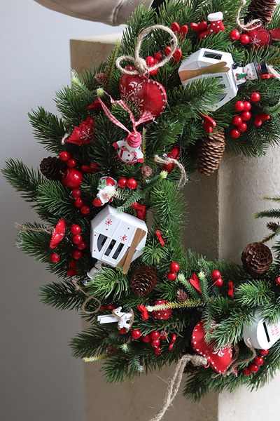 Na Rysy, świąteczny wianek na drzwi