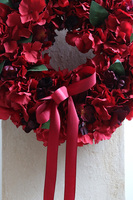 Czerwień to Miłość, czerwony wianek z hortensji