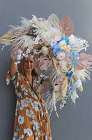 Boho Wedding Blue, girlanda ze sztucznych roślin z suszem