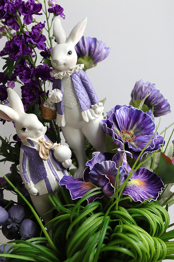 Violette, elegancka kompozycja wiosenna, wym.80x38x32cm