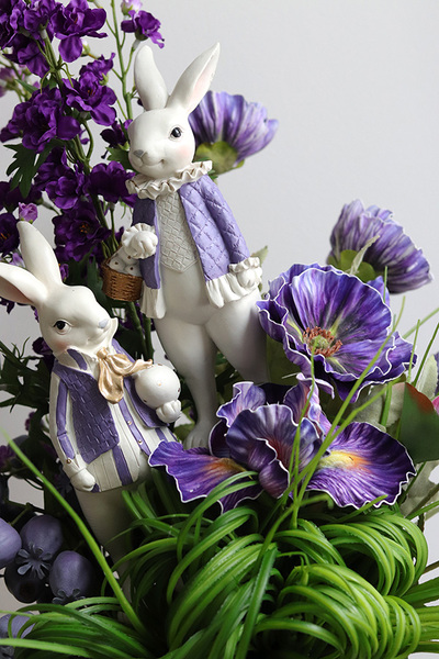 Violette, elegancka kompozycja wiosenna, wym.80x38x32cm