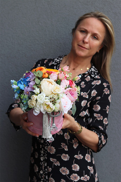 Tęcza Crystalas M, kolorowy flowerbox z chwostem, wym.28x20cm