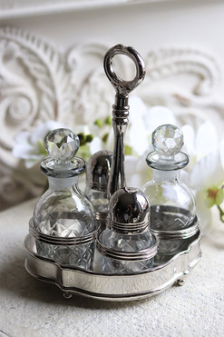 kabaret do przypraw, Lux Villa Silver Glamour, wym.20x16x13cm