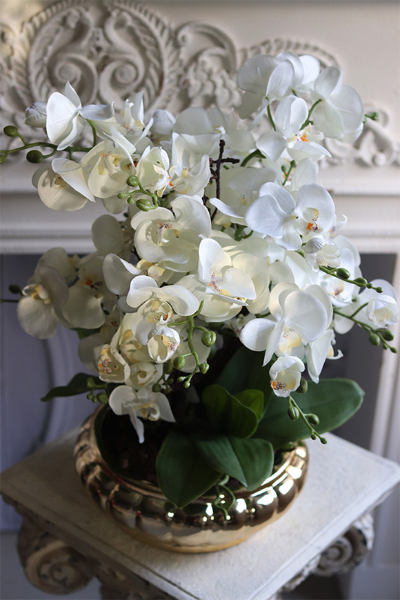 Carrington Gold, elegancki sztuczny storczyk, wys.52cm