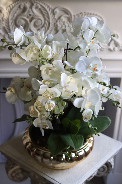 Carrington Gold, elegancki sztuczny storczyk, wys.52cm