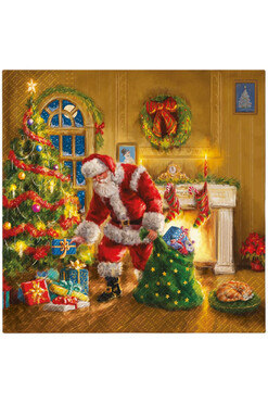 Santa Is Here, świąteczne serwetki papierowe, 20szt