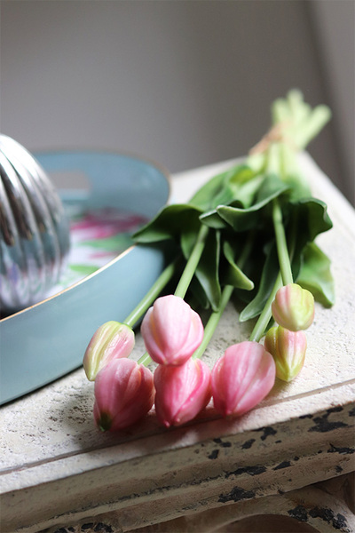 bukiet tulipanów silikonowych, Aprill Pink