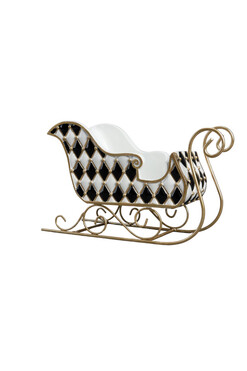 Benjamin Santa, figurka świąteczna sanie, wym.20x30x13cm