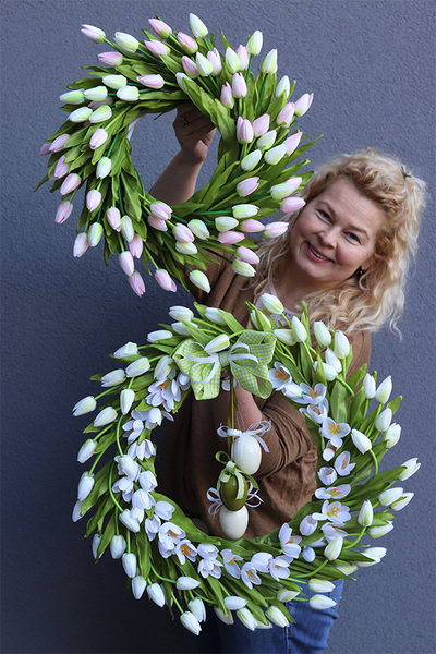 bardzo elegancki wianek na obręczy, Witaj Wiosno Subtelle