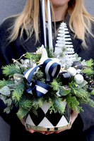 Świąteczny Glamour, świąteczny stroik ze świecami