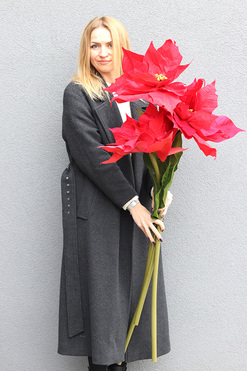 Gwiazda Betlejemska Redia, wielki kwiat sztuczny XL, dł.120cm