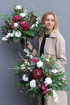 Ruberia Maxi 2, komplet dekoracji nagrobnych, wiązanka + bukiet