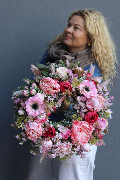 Kolory Kwiatów, wianek dekoracyjny na drzwi