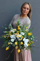 Spring Lux, bukiet nagrobny z gumowymi tulipanami