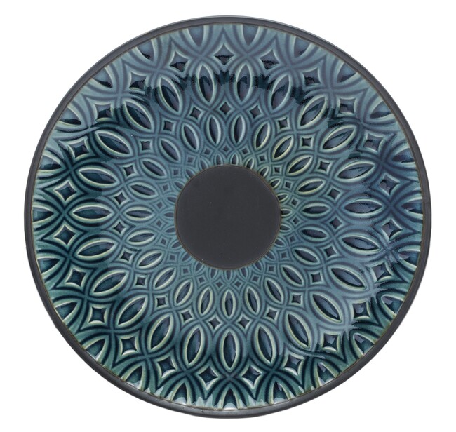 OD RĘKI Blue, ceramiczny podtalerz / podstawka pod świece / dekoracje, śr.31cm