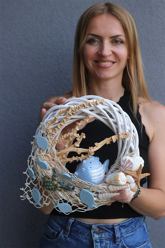 Rybka w Sieci, marynistyczny wianek na ścianę