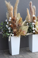 Boho Grande Universita, wysoka kompozycja z suszonymi trawami, wys.155cm