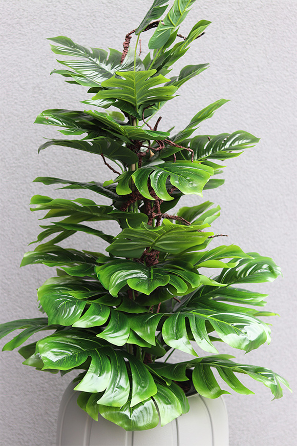 Monstera Grey, drzewko sztuczne w donicy