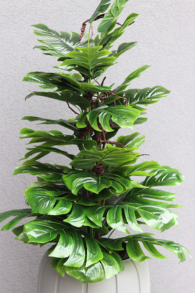 Monstera Grey, drzewko sztuczne w donicy