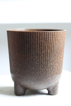 Aria Eco, osłonka doniczka, brązowa, wym.15x14cm