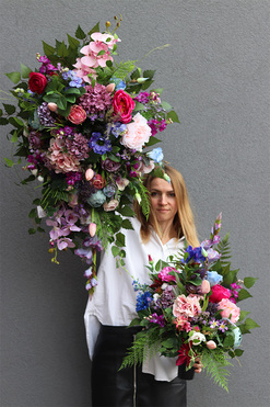 Nerunota, komplet dekoracji nagrobnych, wiązanka + bukiet