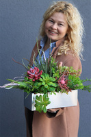 Ketrana Isolda Steel, sukulenty w stalowej donicy