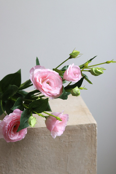 Eustoma Pink, gałązka sztucznej eustomy, 1szt. dł.75cm