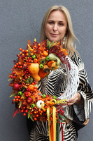 Selina, asymetryczny jesienny wianek, śr.46