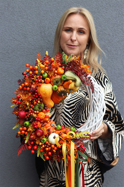 Selina, asymetryczny jesienny wianek, śr.46